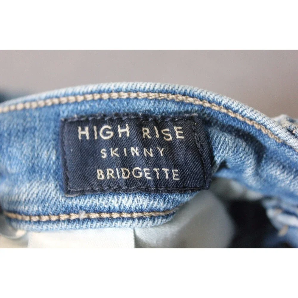 Lucky Brand Jeans Women High Rise Skinny Bridgette Button Fly Distressed 4/27 - Picture 11 of 15
